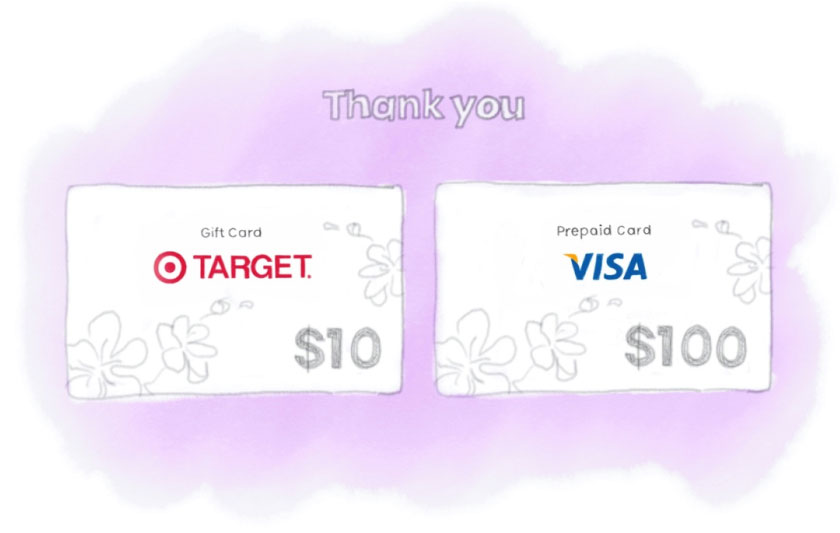 graphic of gift cards