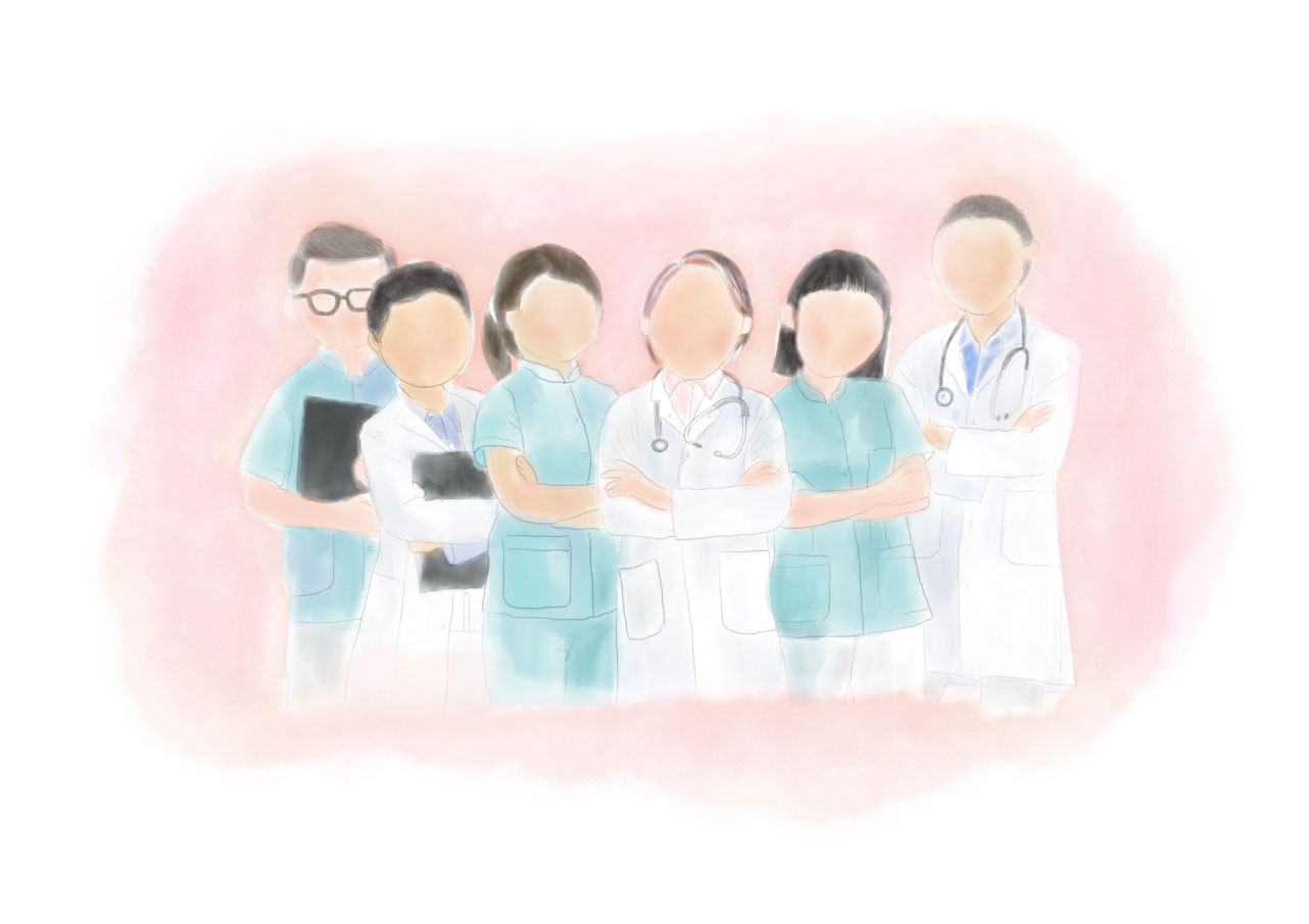 graphic of a group of nurses