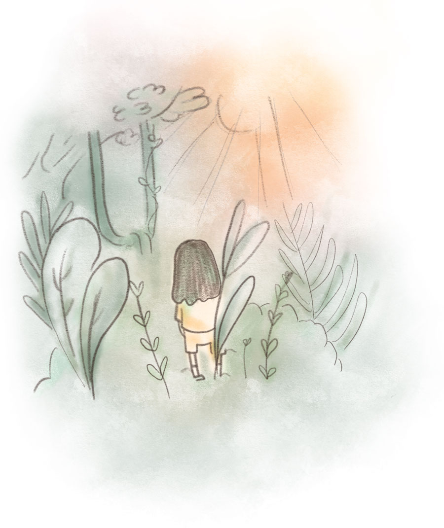 header image of girl in the jungle